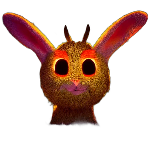 animal, mask, creature, staff, 3d render, concept art, fantasy art, pixel art transparent PNG cut-out