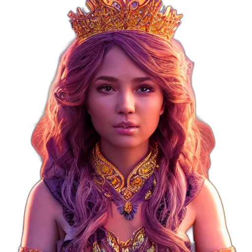 crown, jewelry, face, fantasy art, concept art, photorealistic, comic book art, pastel transparent PNG cut-out
