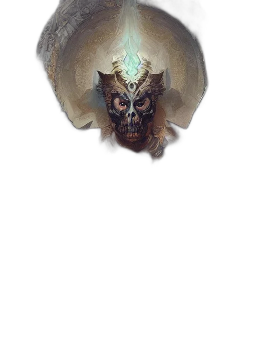 mask, crown, face, creature transparent PNG cut-out