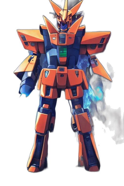 robot, weapon, concept art, 3d render transparent PNG cut-out