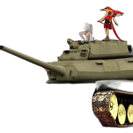 weapon, concept art, anime, 3d render, fantasy art, tank, abrams, elf transparent PNG cut-out