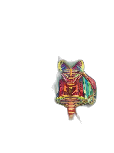 jewelry, mask, crown, robot, concept art, 3d render, pixel art, fantasy art transparent PNG cut-out
