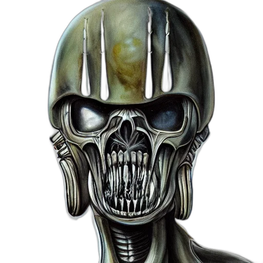 mask, face, robot, concept art, comic book art, photorealistic, 3d render, painting transparent PNG cut-out