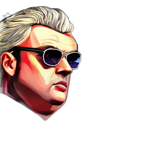 face, jacket, pixel art, comic book art transparent PNG cut-out