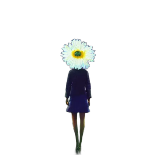flower, dress, jacket, staff transparent PNG cut-out