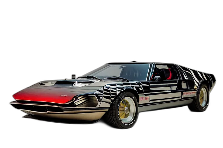 car, photorealistic, concept art, 3d render, designed, john, delorean, stylized transparent PNG cut-out