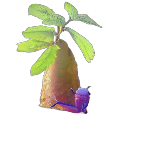 crown, food, tree, flower, 3d render, concept art, vaporwave, pixel art transparent PNG cut-out