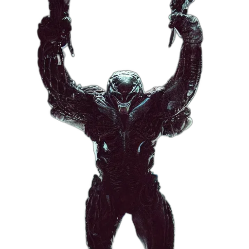 robot, creature, weapon, animal, concept art, comic book art, 3d render, pixel art transparent PNG cut-out
