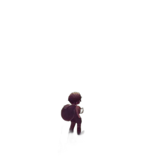 robot, creature, staff, hair, pixel art, concept art, 3d render, anime transparent PNG cut-out