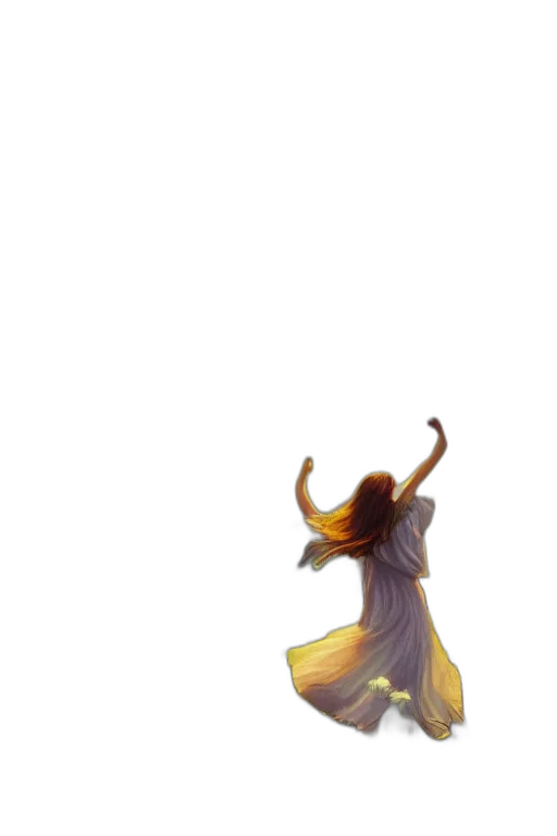 dress, staff, hair, hat transparent PNG cut-out
