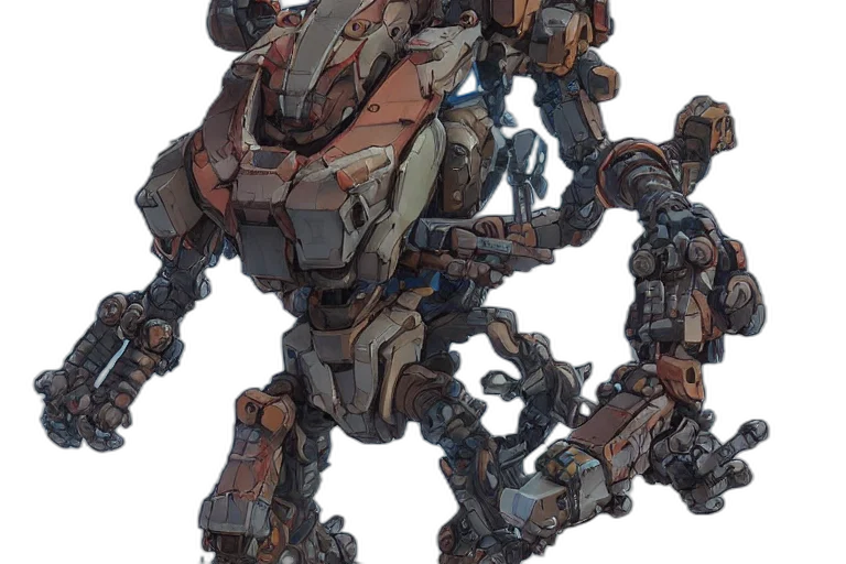 robot, weapon, dragon, creature, concept art, 3d render, photorealistic, fantasy art transparent PNG cut-out