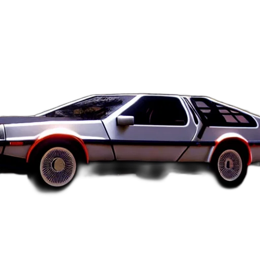 car, concept art, 3d render, vaporwave transparent PNG cut-out