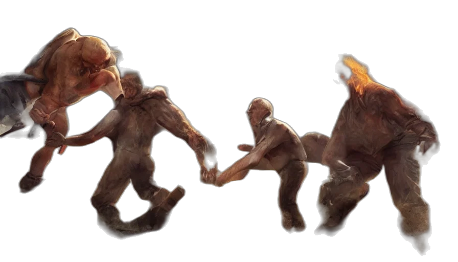 creature, concept art, 3d render, fire, photo, realistic, detailed, giant transparent PNG cut-out