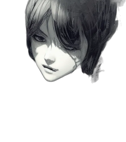 face, mask, hair, creature transparent PNG cut-out
