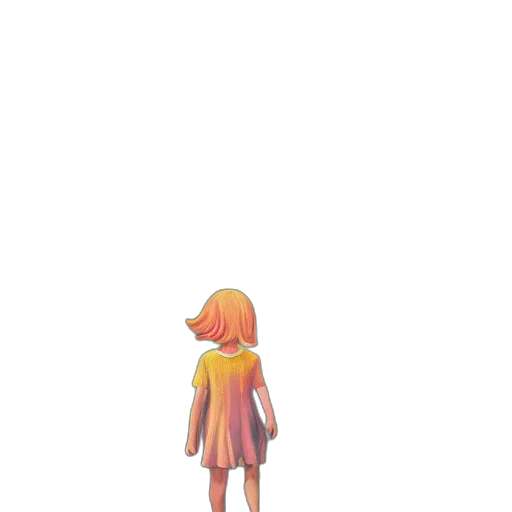 dress, creature, robot, animal, pixel art, concept art, 3d render, watercolor transparent PNG cut-out