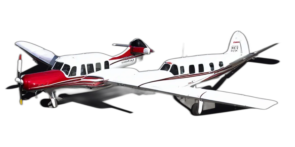 3d render, beechcraft transparent PNG cut-out