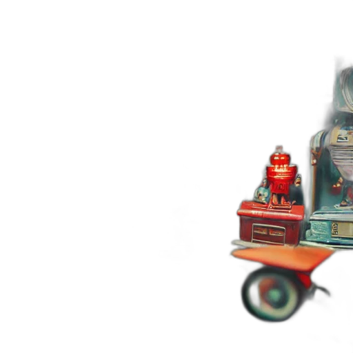 robot, car, furniture, 3d render transparent PNG cut-out