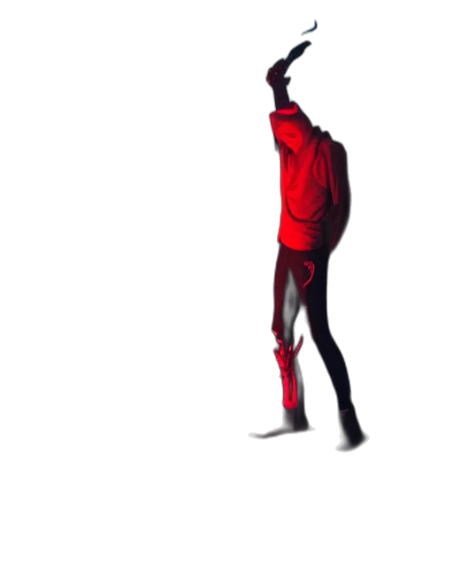 jacket, staff, creature, umbrella, concept art, 3d render, pixel art, photorealistic transparent PNG cut-out
