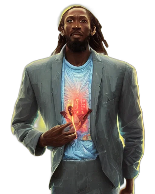 jacket, staff, concept art, fantasy art transparent PNG cut-out