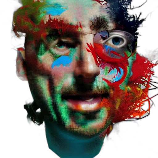 face, mask, animal, photorealistic, concept art, watercolor, cartoon, colorful transparent PNG cut-out