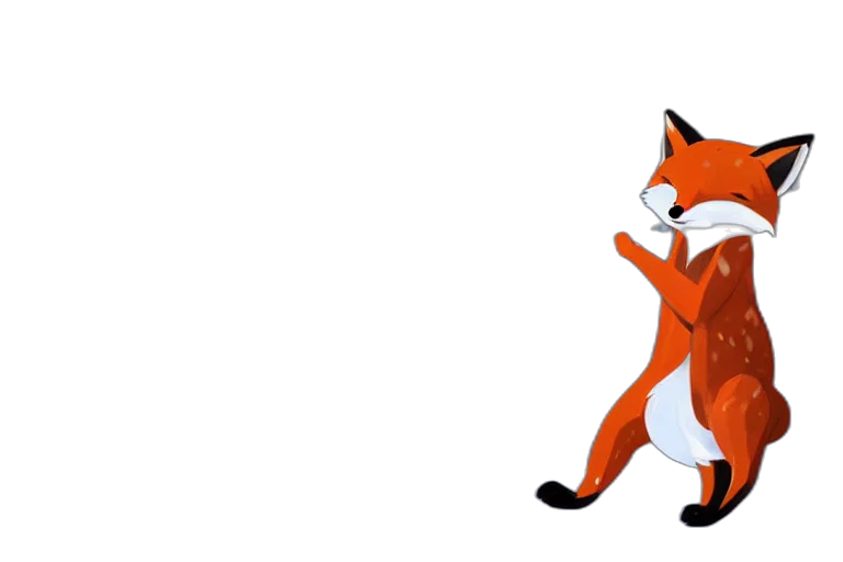 animal, staff, concept art, 3d render, cartoon, fire, anthropomorphic, fox transparent PNG cut-out