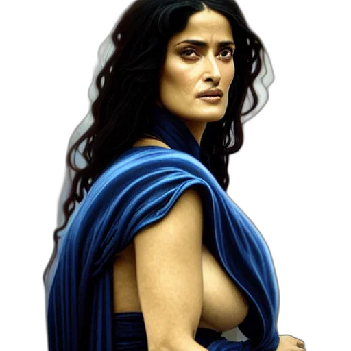 dress, jewelry, photorealistic, fantasy art, comic book art, concept art, portrait, salma transparent PNG cut-out