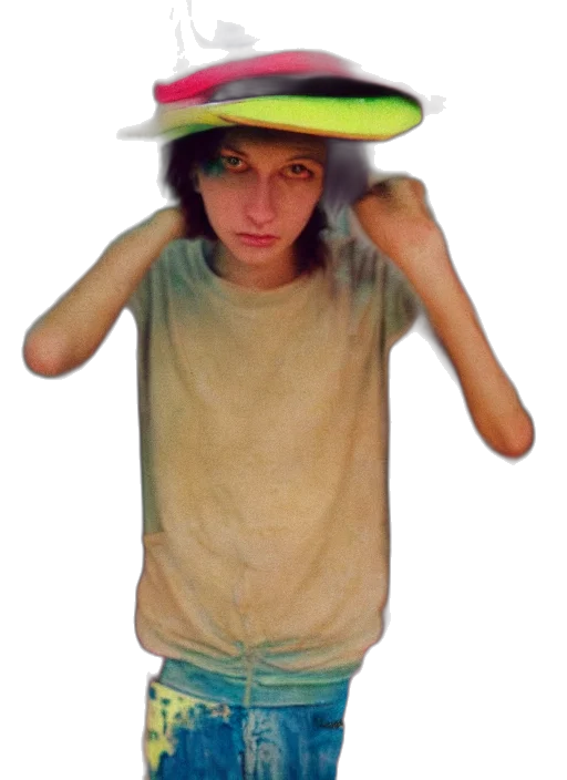 hat, creature, jacket, staff, photorealistic, 3d render, neon, green transparent PNG cut-out