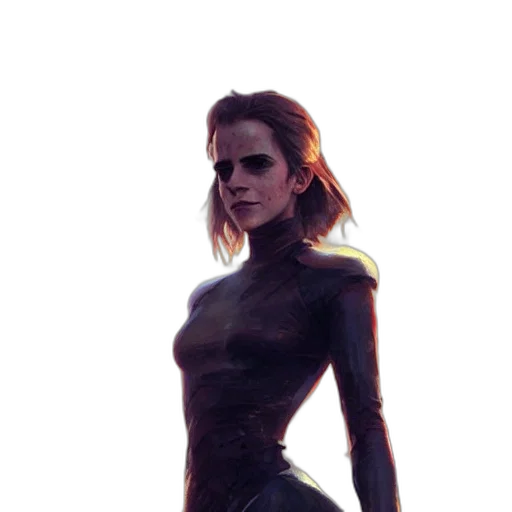 dress, face, robot, creature, concept art, comic book art, cyberpunk, fantasy art transparent PNG cut-out