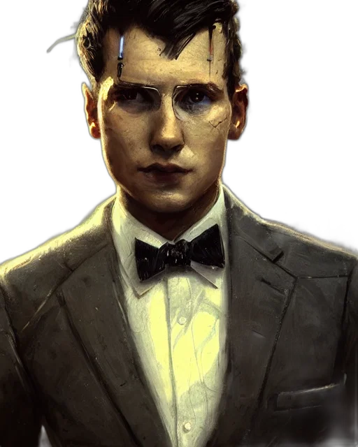 face, robot, jacket, staff transparent PNG cut-out