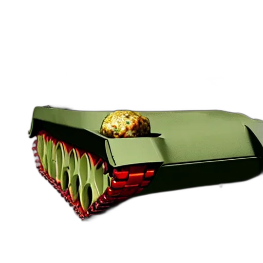 weapon, car, crown, food, 3d render, concept art, photorealistic, tank transparent PNG cut-out