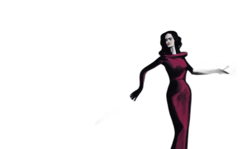 dress, concept art, comic book art, cartoon transparent PNG cut-out