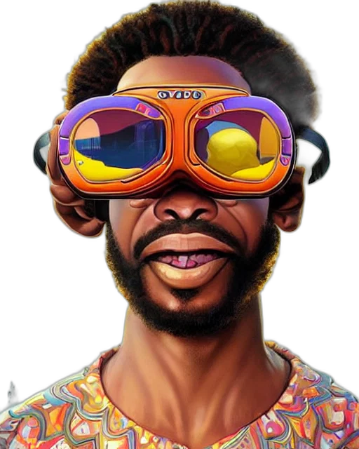 face, cartoon, concept art, photorealistic transparent PNG cut-out