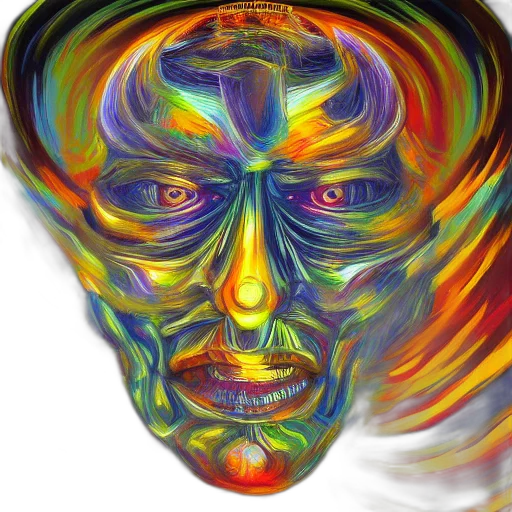 mask, face, creature, photorealistic transparent PNG cut-out
