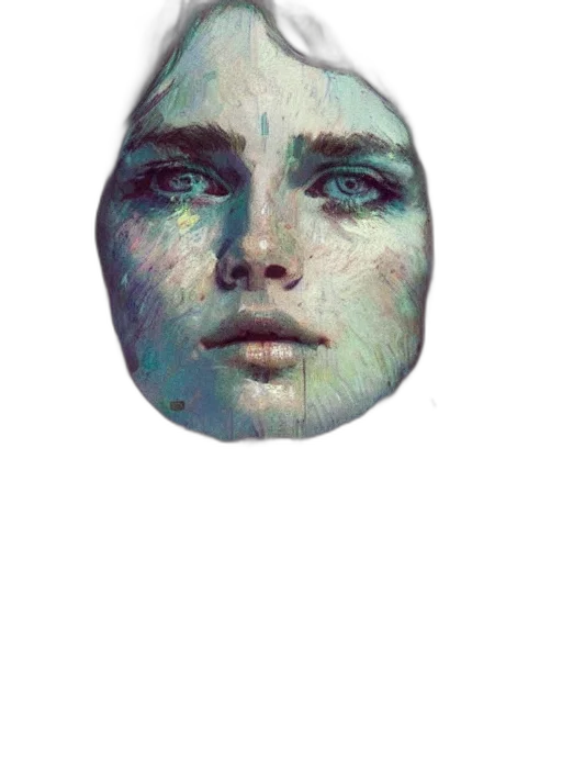face, mask, jewelry, creature, photorealistic, fantasy art, watercolor, concept art transparent PNG cut-out