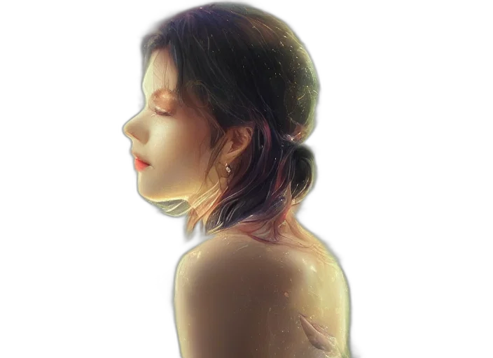 face, dress, mask, jewelry transparent PNG cut-out