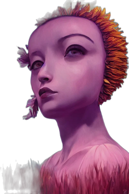 face, crown, creature, robot, concept art, fantasy art, photorealistic, 3d render transparent PNG cut-out