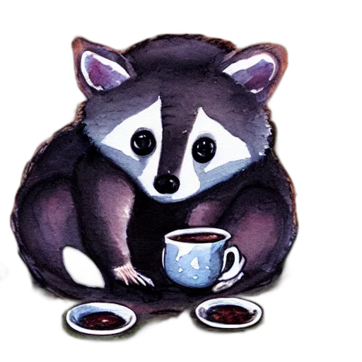 food, animal, creature, watercolor, concept art, pixel art, fantasy art, monochrome transparent PNG cut-out