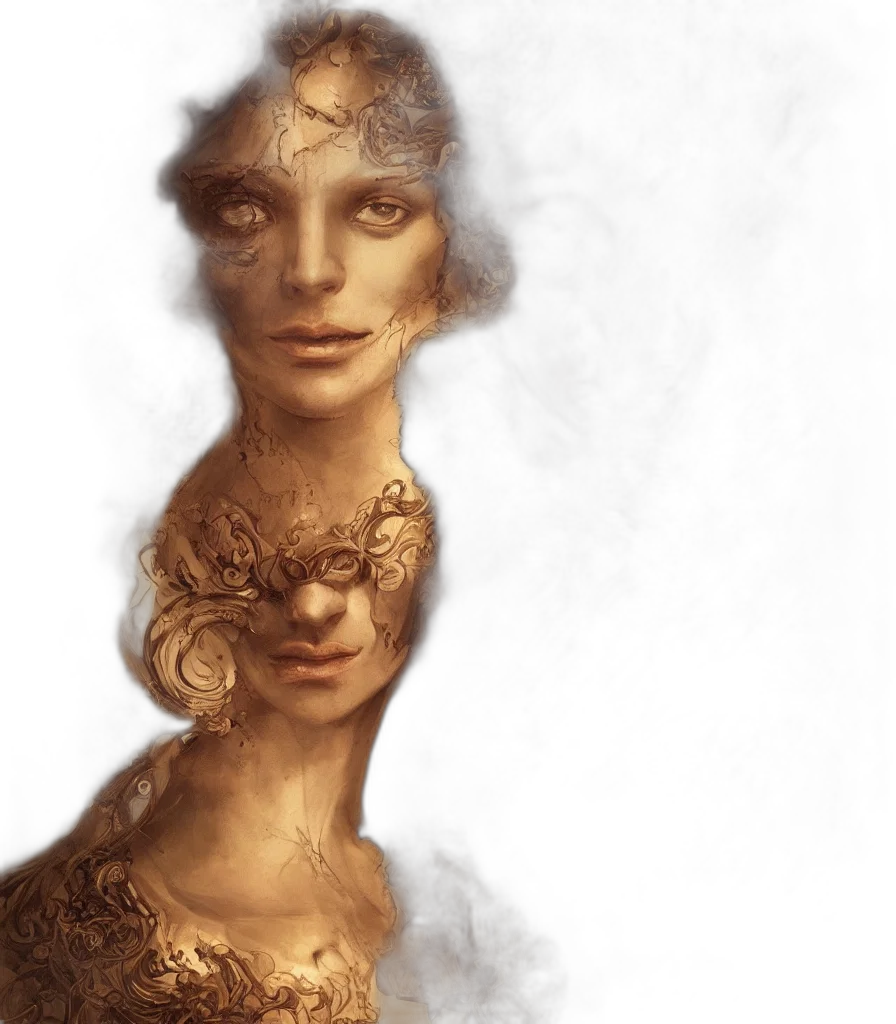 face, mask, crown, jewelry transparent PNG cut-out