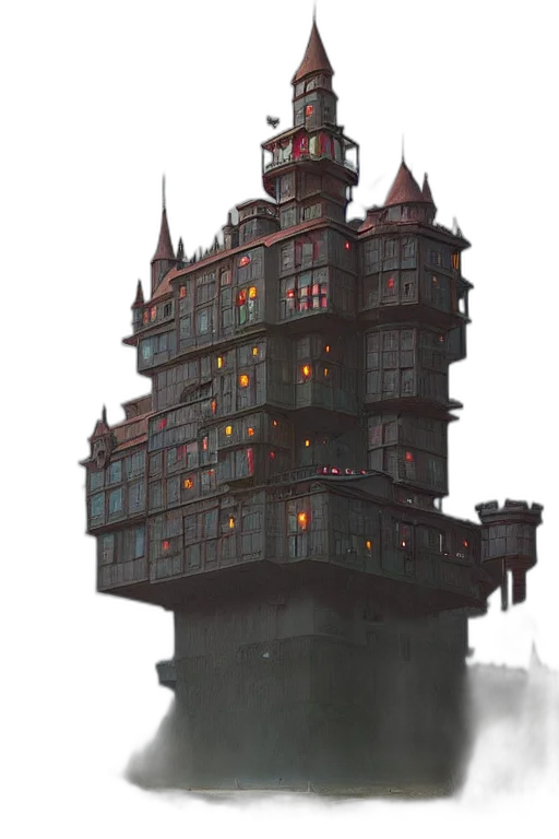 building, robot, crown, concept art transparent PNG cut-out