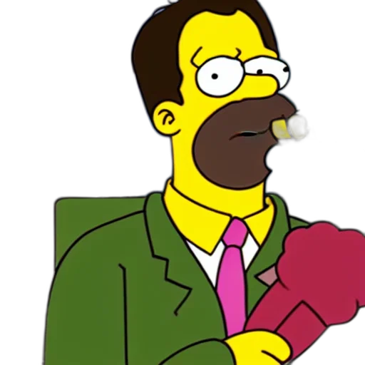 cartoon, simpsons, scene, ned transparent PNG cut-out