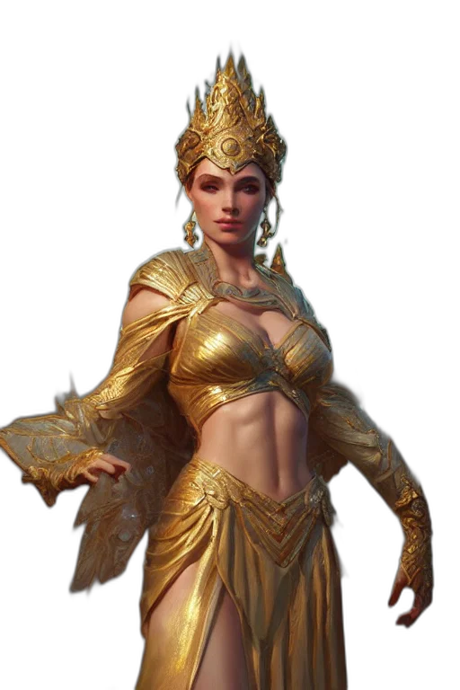 jewelry, crown, staff, fantasy art transparent PNG cut-out