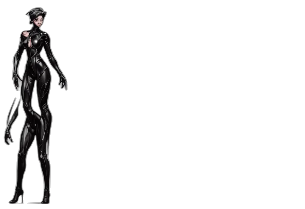 dress, staff, robot, creature transparent PNG cut-out
