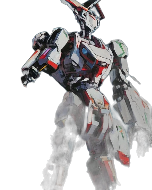 robot, weapon, concept art, 3d render transparent PNG cut-out