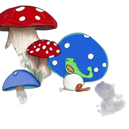 hat, umbrella, crown, creature, concept art, watercolor, 3d render, pixel art transparent PNG cut-out