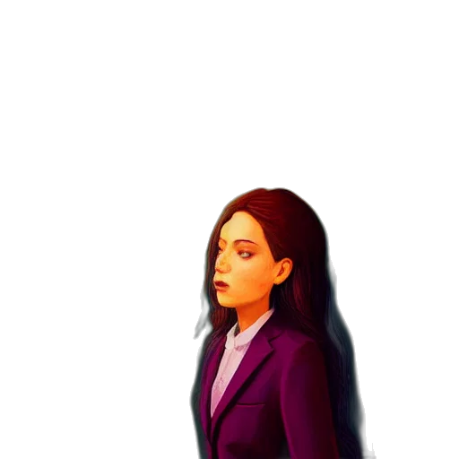 jacket, staff, dress, robot, pixel art, comic book art, concept art, cartoon transparent PNG cut-out