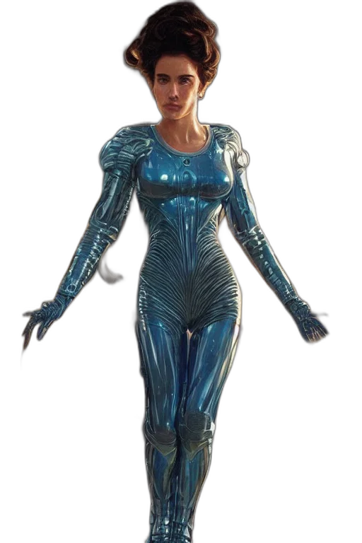 robot, dress, concept art, 3d render transparent PNG cut-out