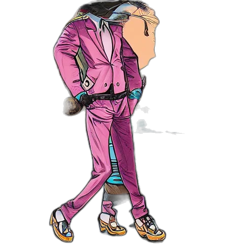 jacket, staff, robot, weapon transparent PNG cut-out