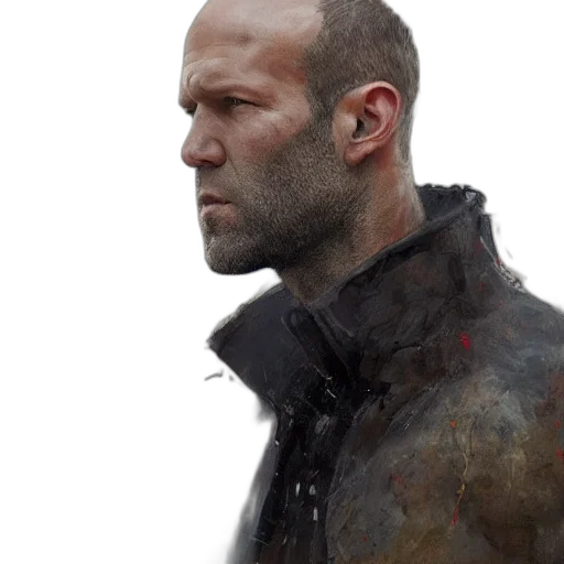 jacket, face, photorealistic, concept art transparent PNG cut-out