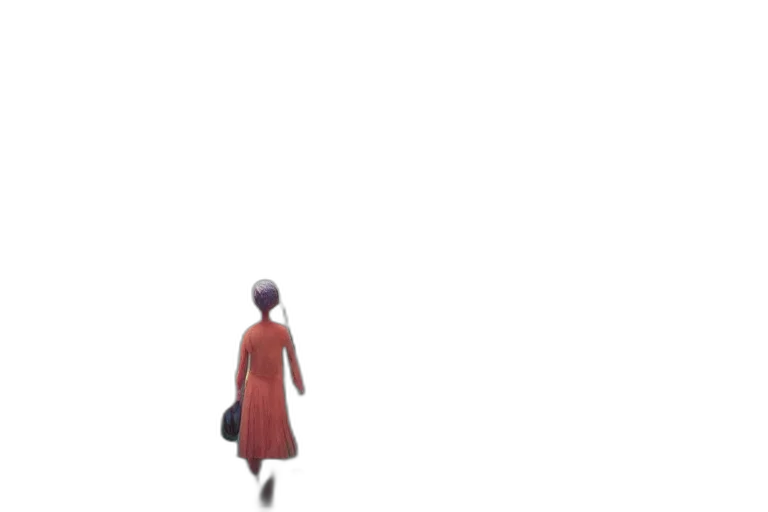 dress, robot, umbrella, staff, concept art, pixel art, anime, 3d render transparent PNG cut-out