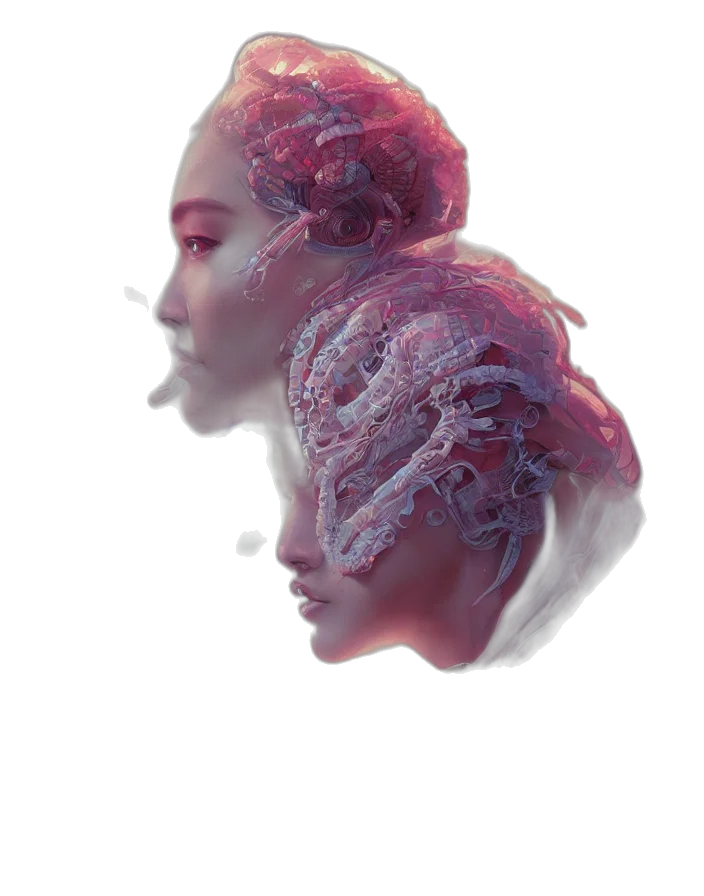 hair, face, crown, mask transparent PNG cut-out